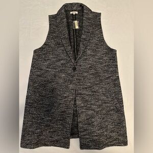 Madewell Black and White Knit Vest